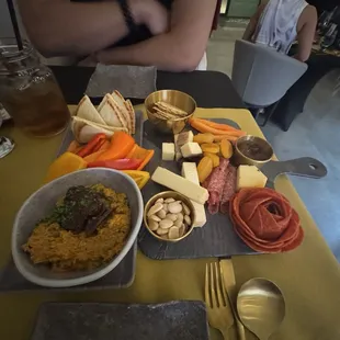 Hummus, charcuterie for 2