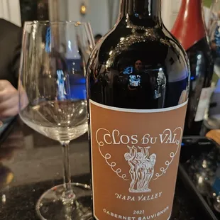 Clos du Val Cabernet Sauvignon! Great wine list Great Reserve list Special wines Library Wines