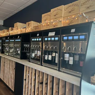 Just one view of the wines on tap