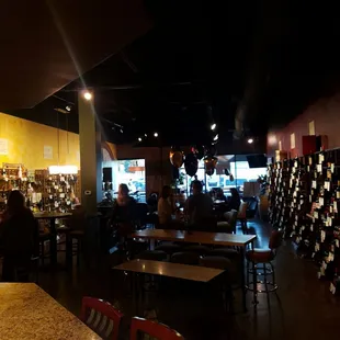 the interior of a wine shop