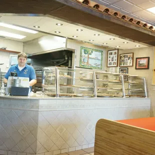 a man behind the counter