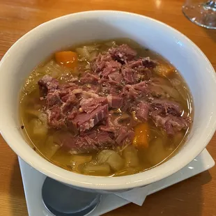 Awesome corned beef soup after St Patrick's day!