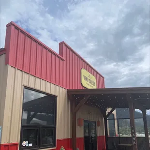 the front of the building