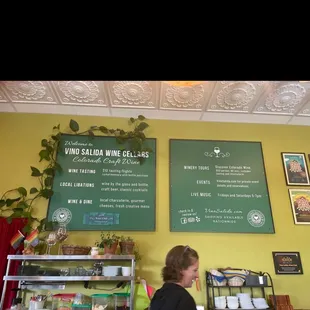 a woman at a counter