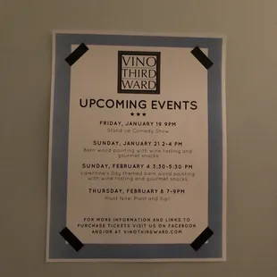Upcoming Events!
