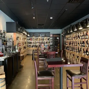 Interior and wine selection