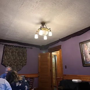 Cute rooms where you can sit to eat and have wine