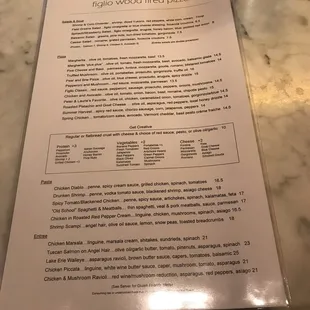 Dinner Menu.