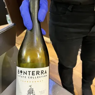 a bottle of bonterra
