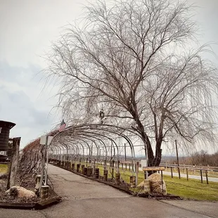the entrance to the winery