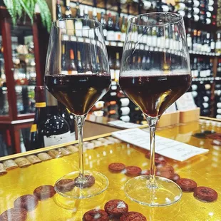 Enjoying some vino