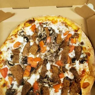 a pizza in a box