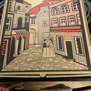 Front of Pizza box