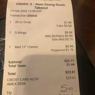 Beware...menu and bills may not match!