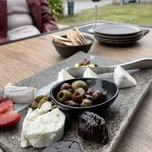 Cheese platter and Cabernet Franc.