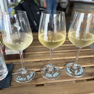 White wine flight