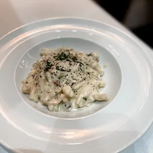 Homemade Caserecce Carbonara
