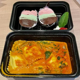 Lobster Ravioli &amp; spumoni