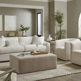 Modern sofa and swivel chairs. Vinson Fine Furniture. Columbus, Ohio