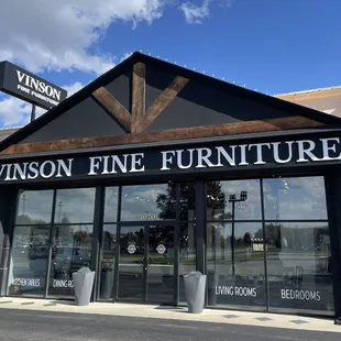 Vinson Fine Furniture storefront. Columbus, Ohio