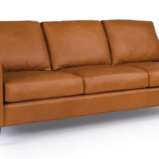The 261 leather sofa by Smith Brothers. Made in Indiana, USA.