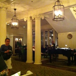 Bin1901 at the base of the lobby staircase