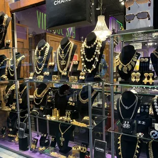 A lot of vintage Chanel jewelry
