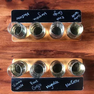 White wine flights!