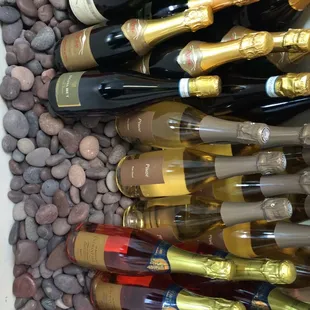 a selection of wine bottles
