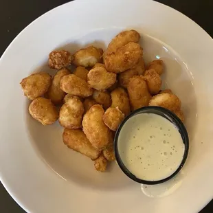 Fried Cheese Curds, served with ranch