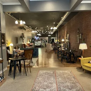 the interior of a coffee shop