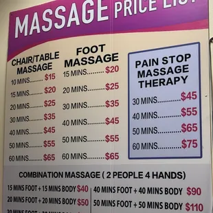 Royal Massage at Vintage Faire Mall - Price List as of June 2024