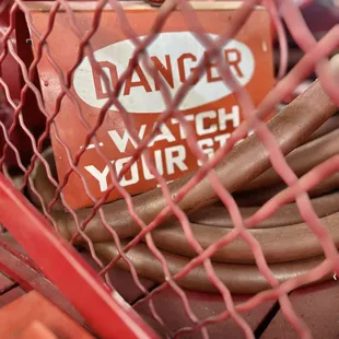 Danger. Watch your step!