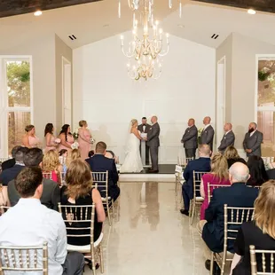 indoor ceremony at new chapel
