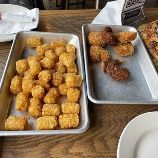 Tater Tots and Fried Shrimp Basket