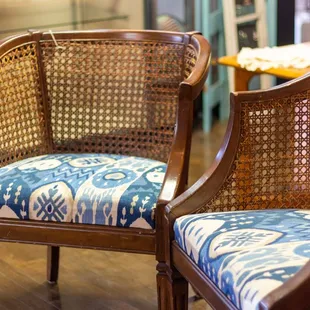 Matching wicker chairs