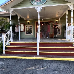 the front porch of a house