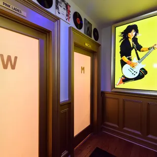 Vintage Rock Club bathroom hallway