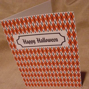 Non- traditional letterpress Halloween card by Vintage Script Press