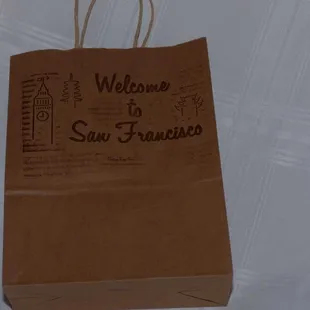 Letterpress welcome bags by Vintage Script Press