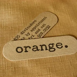 Recycled letterpress mini calling/business cards by Vintage Script Press