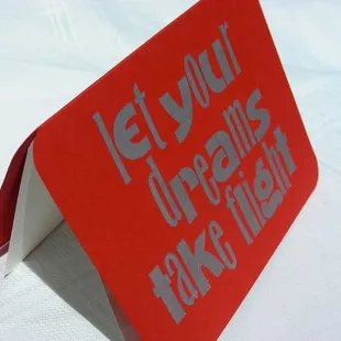 let your dreams take flight card by Vintage Script Press