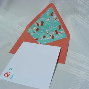 personalized stationery by Vintage Script Press