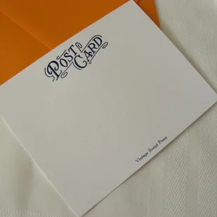 Letterpress miss you postcard (back) by Vintage Script Press