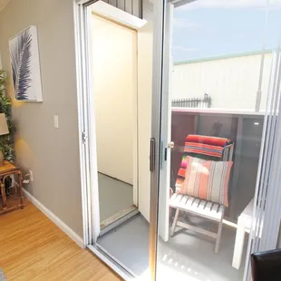 Large storage unit on every patio