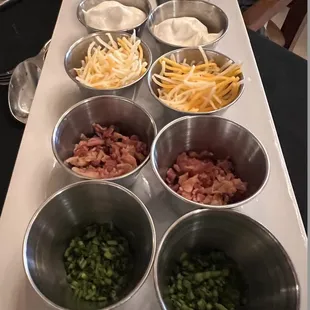 Toppings for loaded backed potatoes