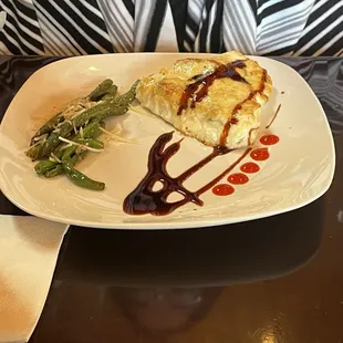 Halibut and green beans