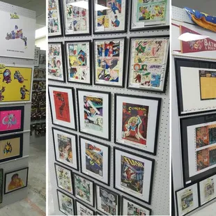 Production artwork, proof cards, original art and animation cels