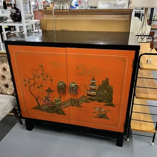 Asian lacquer cabinet
