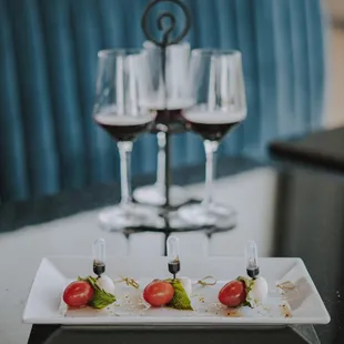 Our specially prepared small plates come with a pairing recommendation from one of our on-staff wine experts